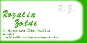 rozalia zoldi business card